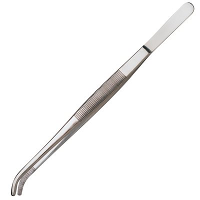 8" Curved Tip Forceps