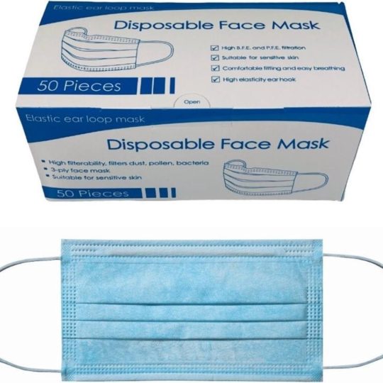 Masque facial jetable